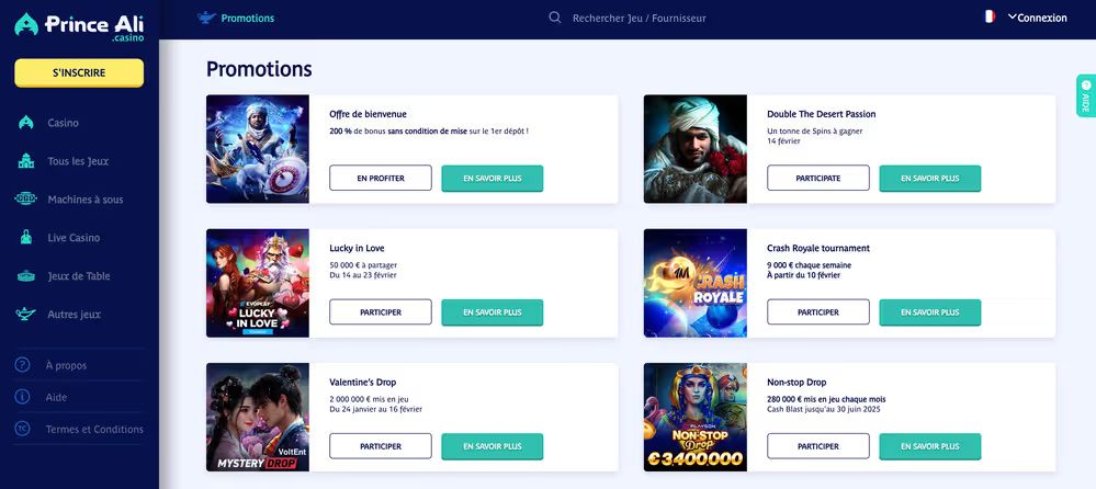 Prince ali casino en ligne
