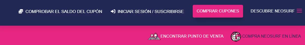 Menu de Inicio en Neosurf 11zon