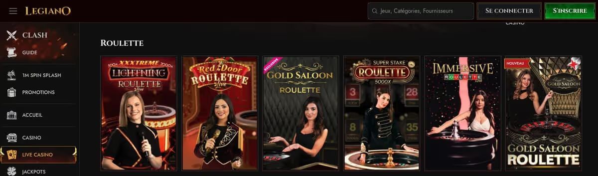 Legiano Live Casino