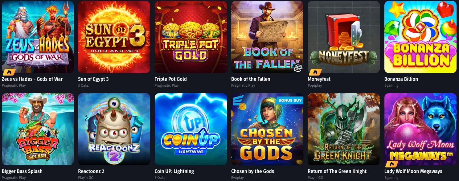 juegos en winshark casino