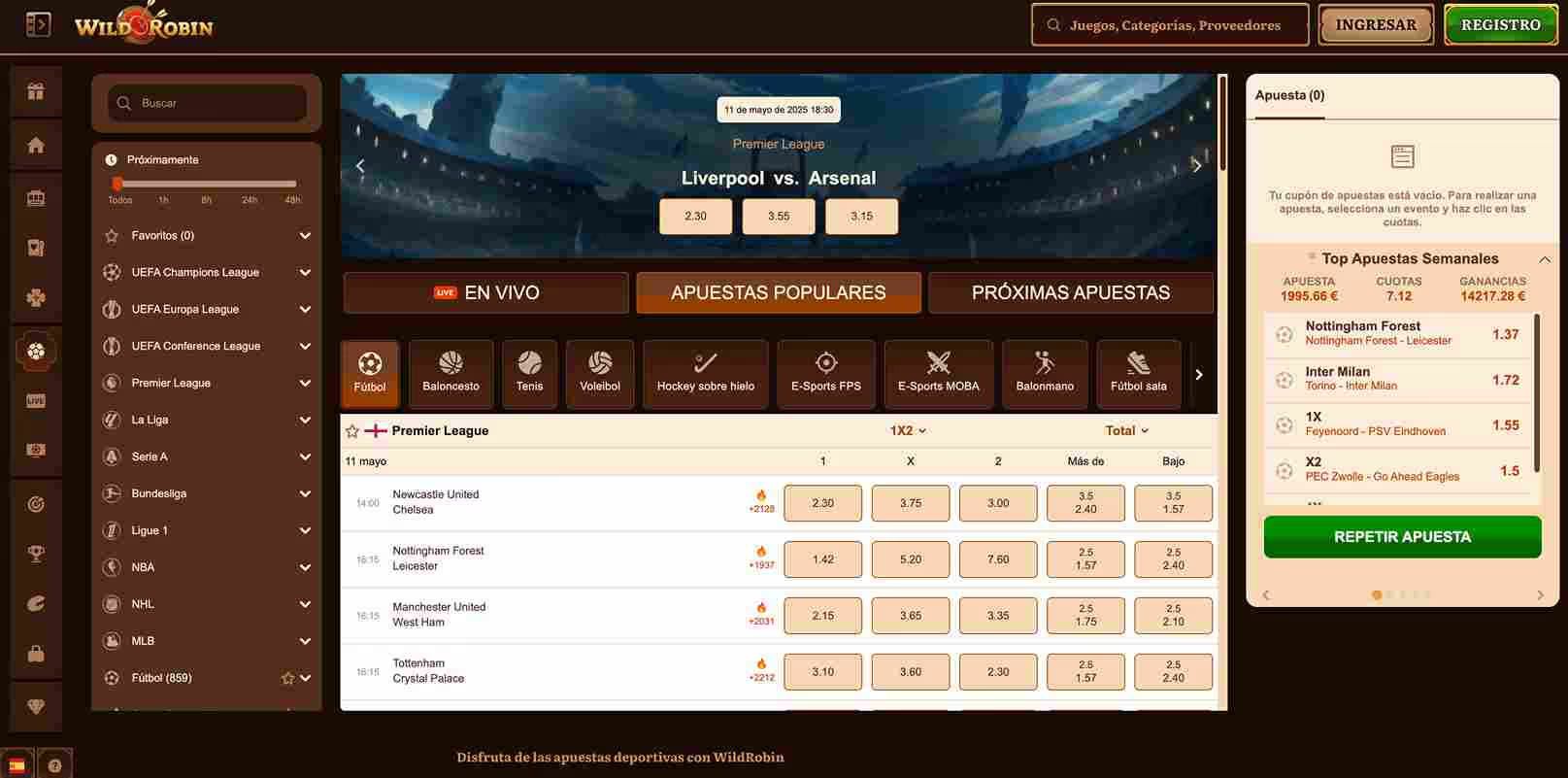 apuestas deportivas wild robin