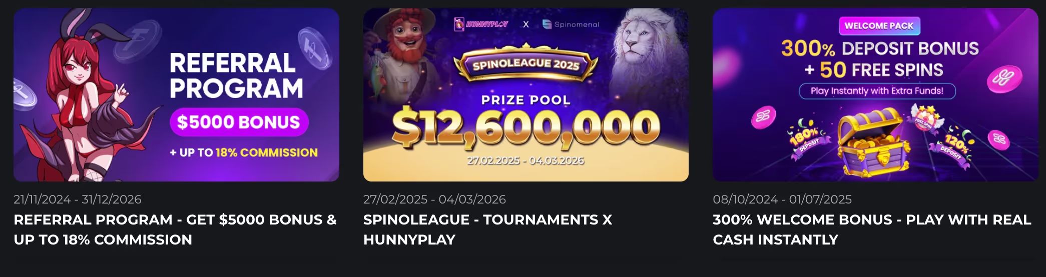 promociones hunnyplay casino