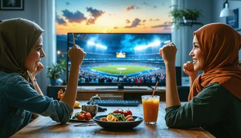 خريطة توضح تأهل 7 منتخبات عربية لكأس العالم 2026 مع إبراز الدول العربية المشاركة باللون الأخضر.