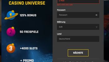 Registrierung im Online Casino