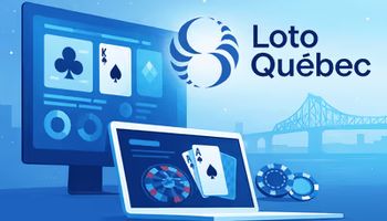 Illustration moderne représentant la transformation numérique de Loto-Québec et du jeu en ligne au Québec.