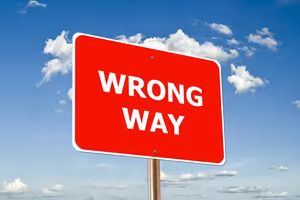 Panneau Wrong Way