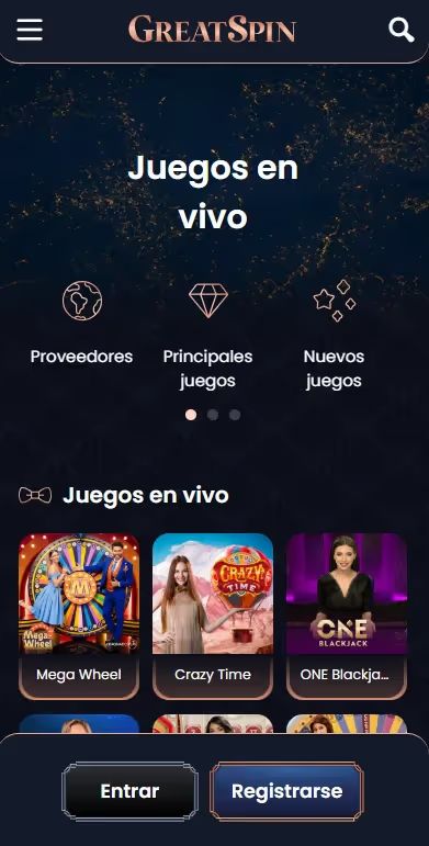 GreatSpin App Móvil