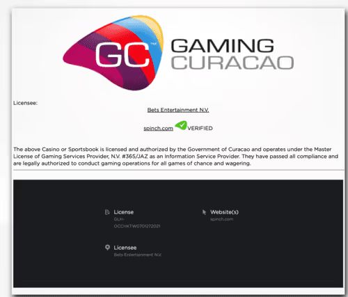 d7ed5818339ba1d8064f2e76d1a6f939 Curacao20Lizenz20Spinch20Casino