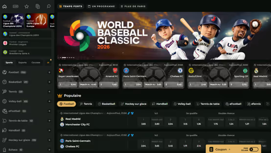 Paris sportifs sur Goldzino Casino