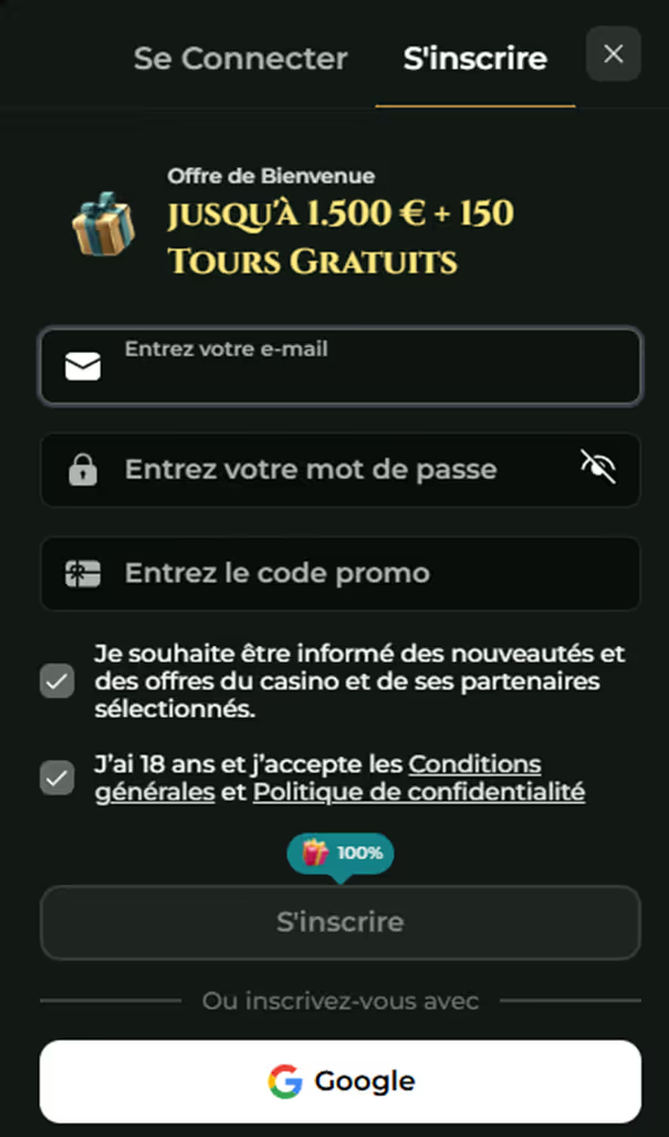 Comment s’inscrire chez Goldzino