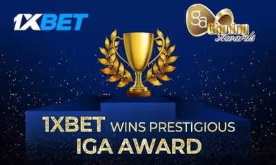 حصول 1xbet على جائزة أفضل منصة للرهان الرياضي