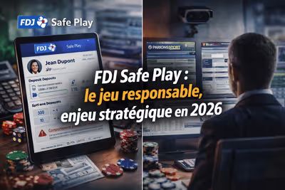 DJ Safe Play programme jeu responsable casino en ligne Europe 2026 illustration éditoriale