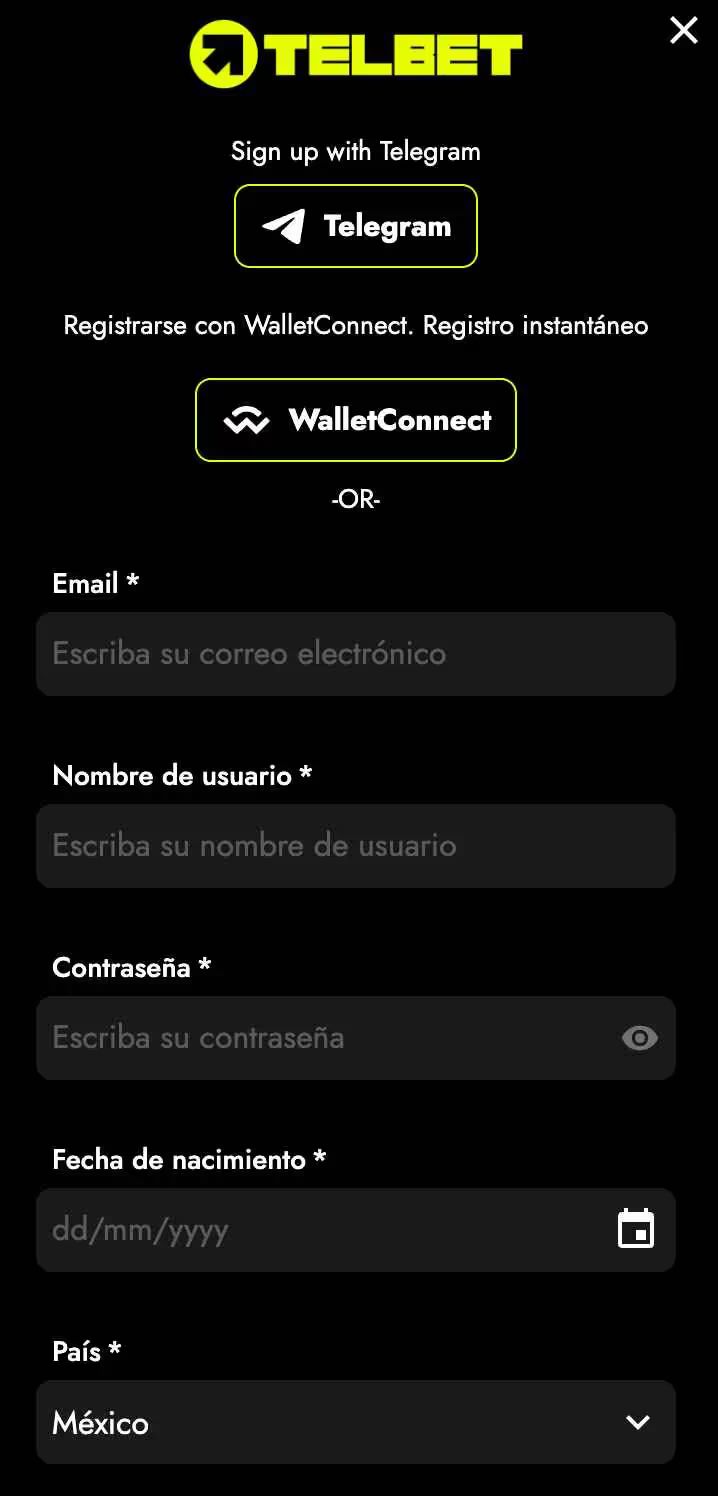 registro telbet login