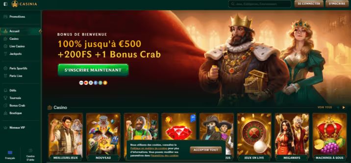 Graphisme et jeux Casinia