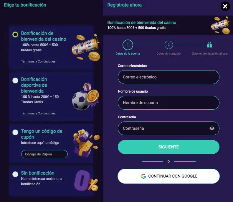 registro en spinplatinum