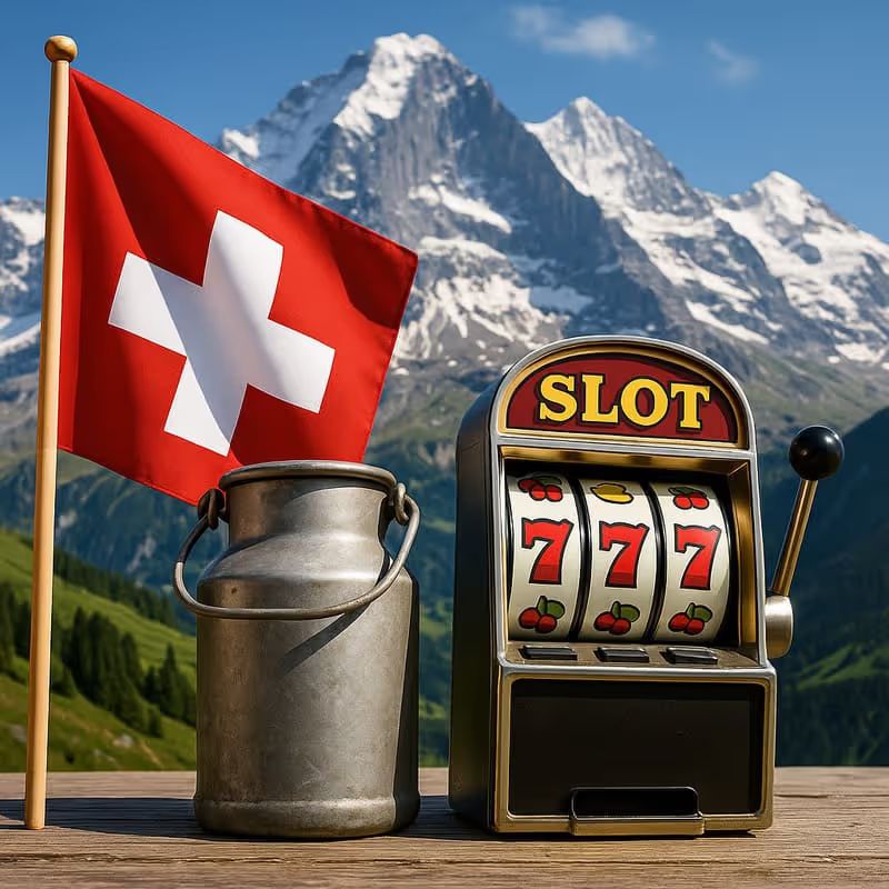 Swiss Alps and Heritage Symbols